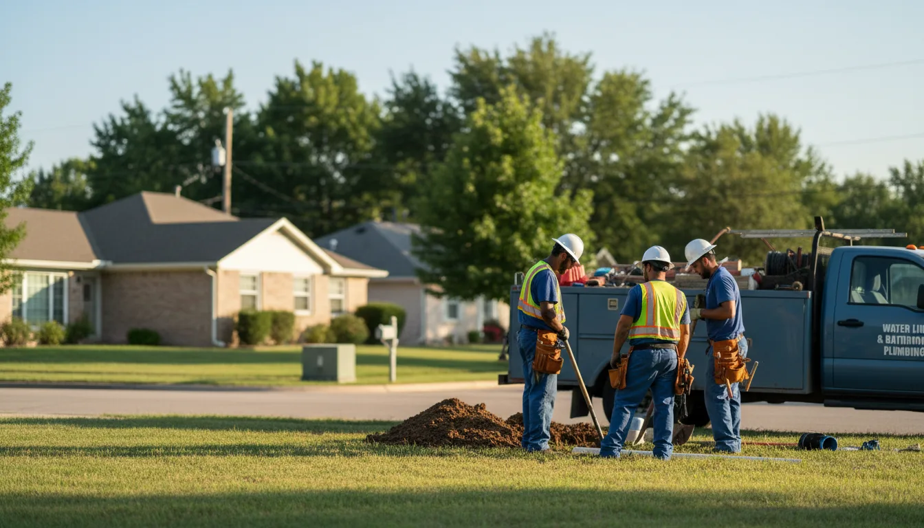 Residential water line and bathroom plumbing service in Cologne, MN